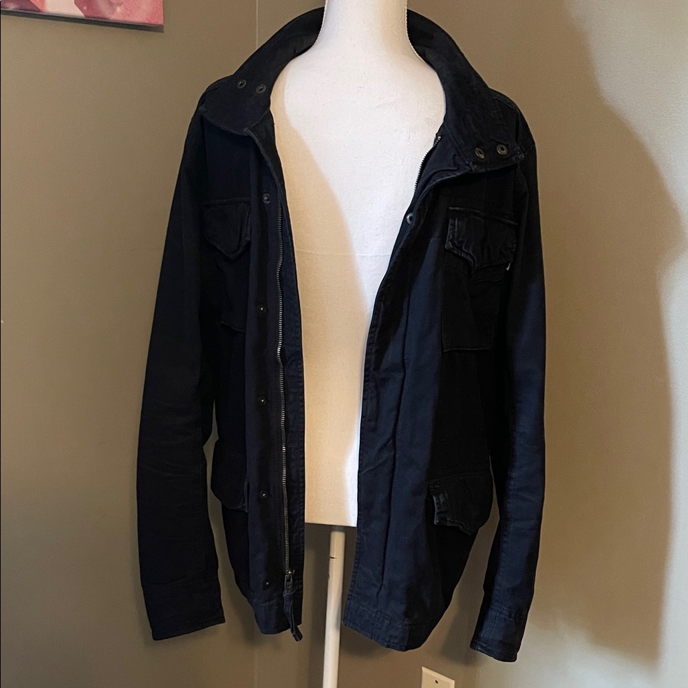 Men's Black Military Field Jacket